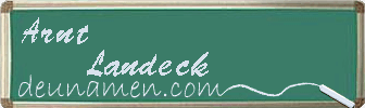 Arnt Landeck Visitenkarte